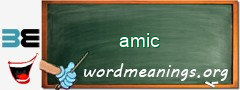WordMeaning blackboard for amic